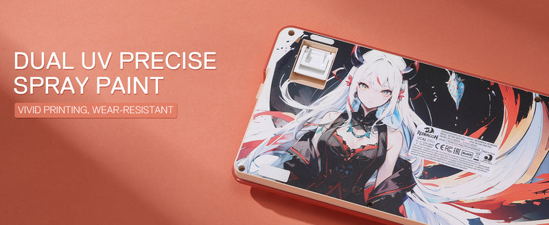 Redragon K673 PRO SE 81 Keys Wireless RGB 3-Mode Anime Mechanical Hot-Swap Socket Gaming Keyboard, Custom Hi-Fi Linear Switch