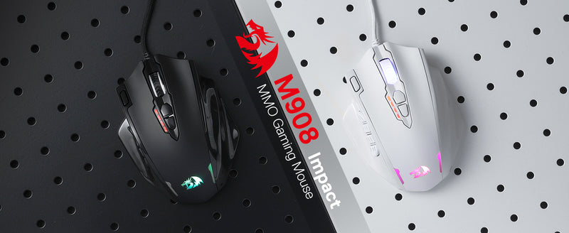 Redragon M908 RGB Backlight LED USB Wired Gaming Mouse 18 Programmable Mouse Buttons 12400 DPI