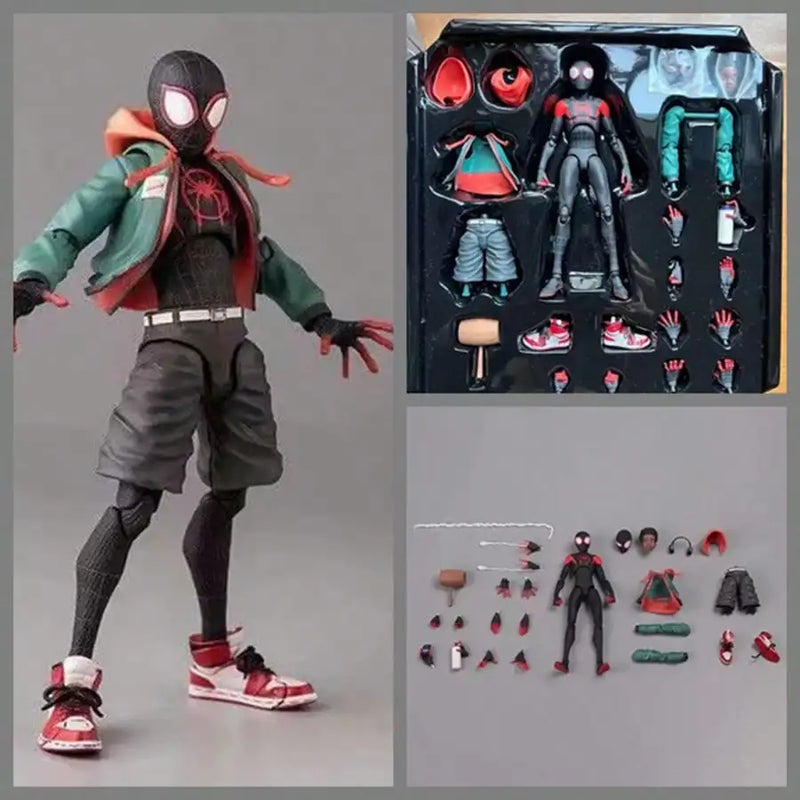 Sv Action Spiderman Miles Morales Action Figure Collection Sentinel Marvel Spider-Man Into the Spider Verse Figures Model Toys
