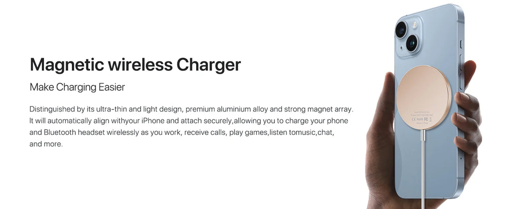 Magnetic Wireless Charger Induction 20W Fast Charging Station For iPhone 15 14 13 12 11 Pro Max X XS XR 8 Plus Phone Airpods Pro