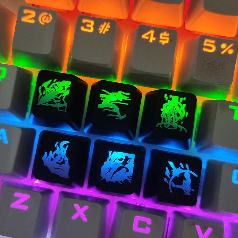 ABS Gaming keycaps DIY Key Button Cap For Mechanical keyboard R4 Height Cap keyboard keycap Accessories For LOL Summoner spell