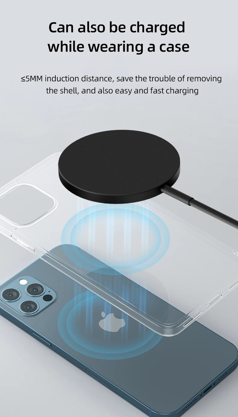 Magnetic Wireless Charger Induction 20W Fast Charging Station For iPhone 15 14 13 12 11 Pro Max X XS XR 8 Plus Phone Airpods Pro