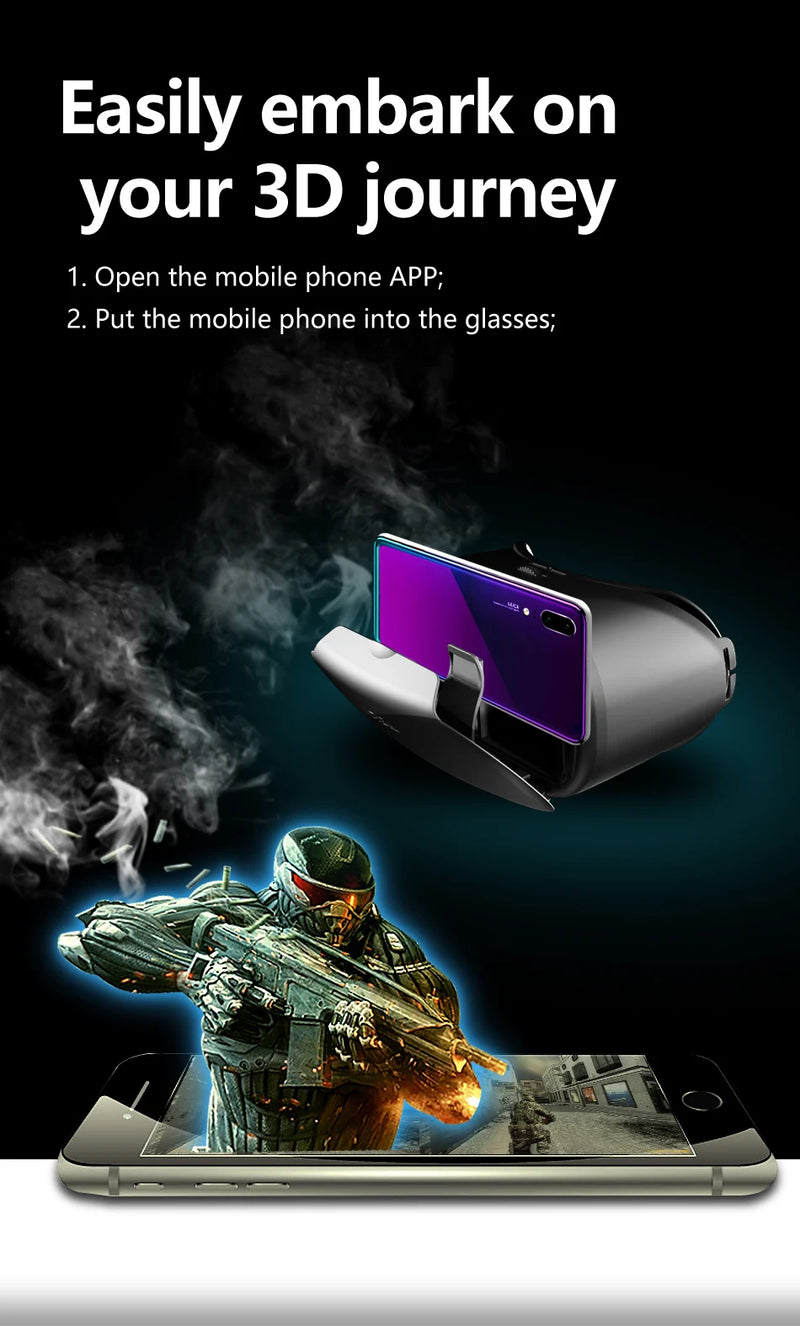 3D Virtual Reality VR Glasses For iPhone Android Smartphone Cell Mobile Phone Helmet Headset Wirth Real Lenses Goggles Devices