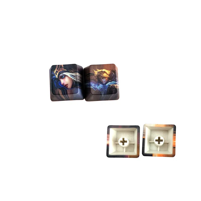 1 Set LOL Keycaps For MX Switch PBT 5 Sides Dye Subbed Keycap All Champions Can Be Customized OEM Cherry XDA Profile Key Cap