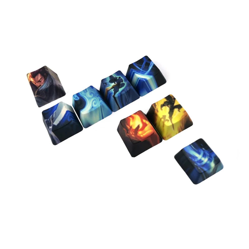 1 Set LOL Keycaps For MX Switch PBT 5 Sides Dye Subbed Keycap All Champions Can Be Customized OEM Cherry XDA Profile Key Cap
