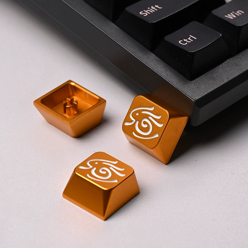 1pc Zinc Aluminium Alloy Key Cap Mechanical Keyboard keycap for CSGO OW Dota 2 PUBG WOW LOL R4 Height Stereoscopic relief