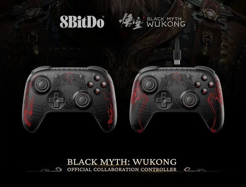 8BitDo Ultimate 2C Gamepads PC Black Myth Wukong Wireless or Wired Gaming Controller Windows 10 11 Steam Raspberry Pi Android