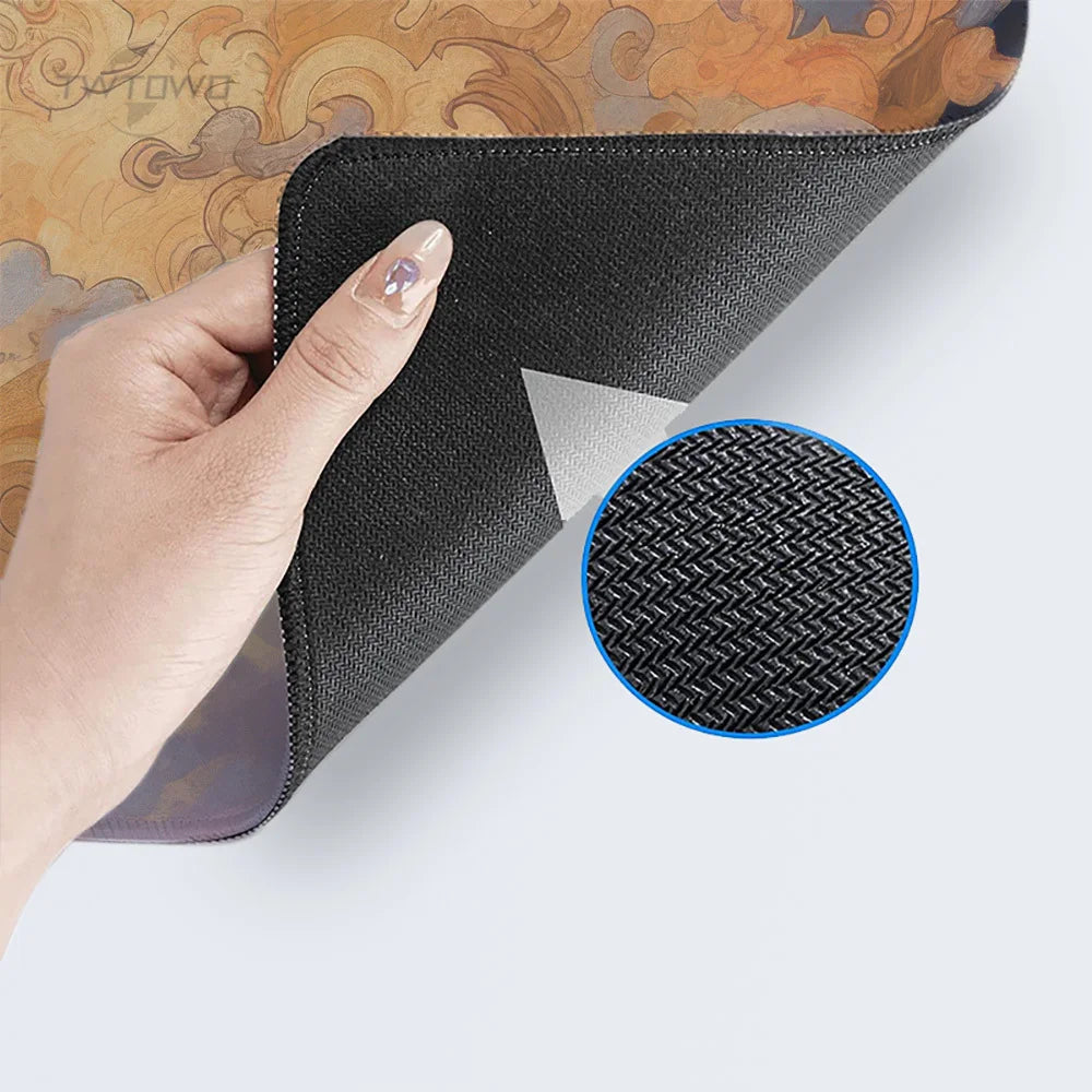 Mouse Pad Gamer Moon And Sea Starry Night XL Mousepad XXL Mechanical Keyboard Pad Natural Rubber Carpet Soft Computer Table Mat