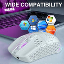 SM600 3-Mode Connection Wireless Gaming Mouse Ergonomic Design Rechargeable Mice Macro Software Zero Latency