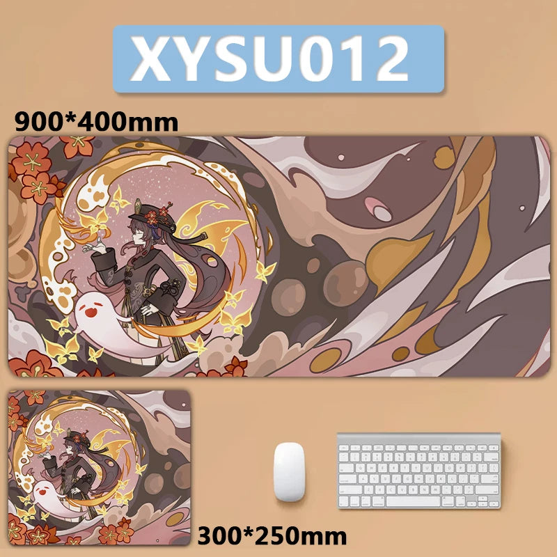 Anime Game Furina Neuvillette Mavuika Wanderer Raiden XXL Large Genshin Impact Mouse Pad Non-slip Keyboard Desk Mat Mousepad