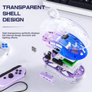 A2 Transparent Wireless Gaming Mouse, BT 5.0/2.4G PC Rechargeable RGB Mice with Digital Screen,PixArt 3212, 5 Adjustable DPI