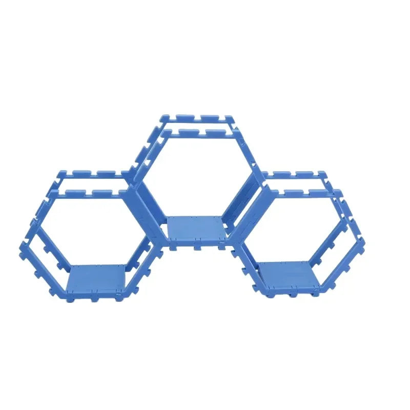 Hexagon Display Shelf for Action Figures Collectibles Multi-Color Home Decor Organizer | Stackable Modern Geometric Storage