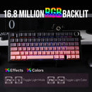 AULA F75 Wireless Game Mechanical Keyboard RGB Customized 75% Layout Side-engraving Gasket Mounted PBT Gradient Keycaps Keyboard