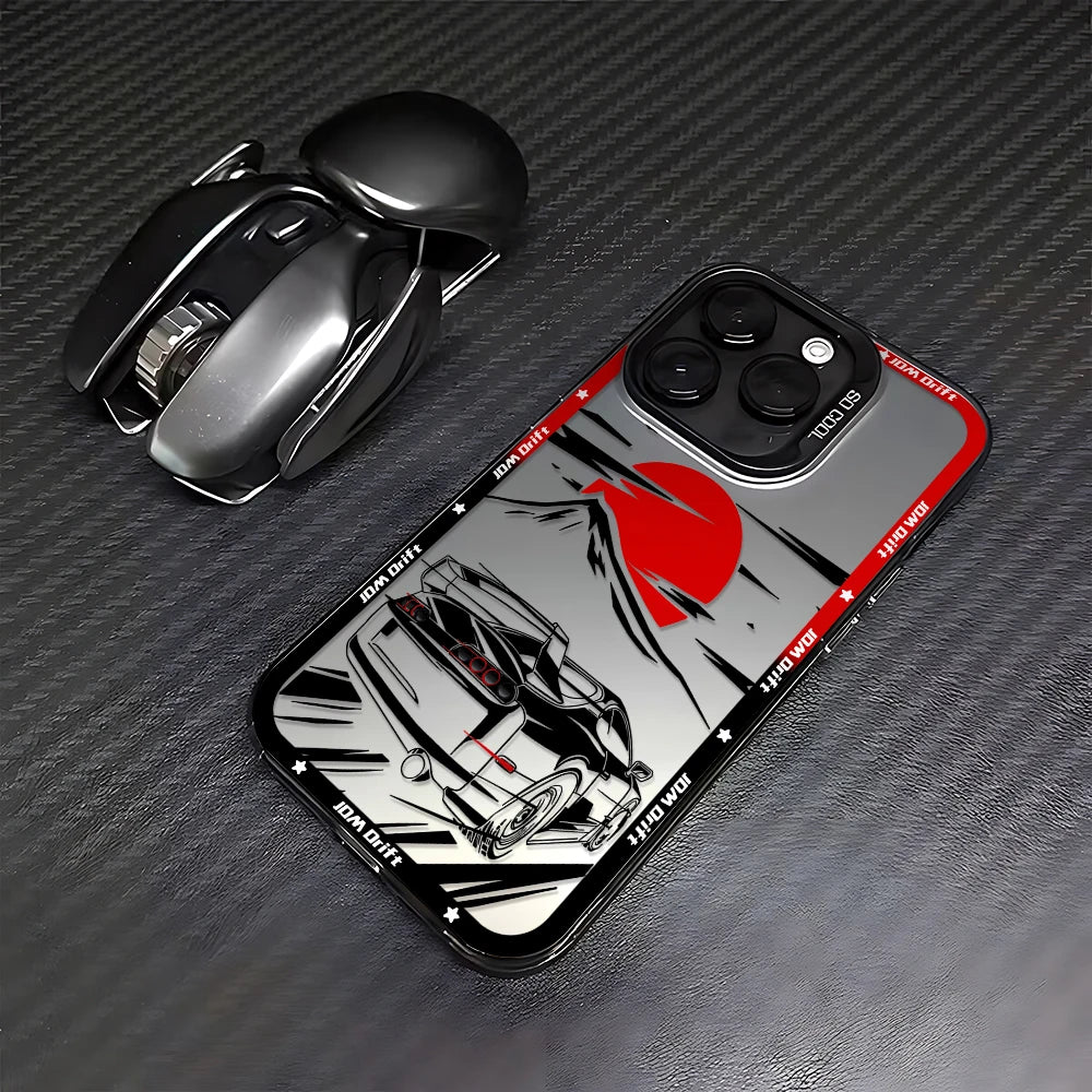 Tokyo Sports Racing JDM Drift Car Phone Case For iPhone 16 15 14 13 12 11 mini Pro Max X XR XSMAX 8 7 Plus Anti Fall Matte Cover