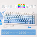 AULA F75 Wireless Game Mechanical Keyboard RGB Customized 75% Layout Side-engraving Gasket Mounted PBT Gradient Keycaps Keyboard