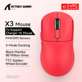 Attack Shark X3 PixArt PAW3395 Bluetooth Mouse 2.4G Tri-Mode Connection, 26000dpi, 650IPS,Lightweight Macro Gaming Mouse