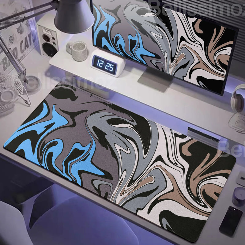 Strata Liquid Mousepad Large Gaming Keyboard Extended Pads Purple and Black Mouse Mat Topographic Mouse Pad PC cabinet Deskmat