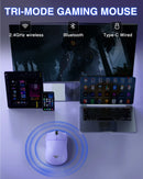 AULA SC580 Gaming Mouse Tri-mode Rechargeable Ergonomic Bluetooth Mouse 10000 DPI Wireless Bluetooth Mice for Office Gaming