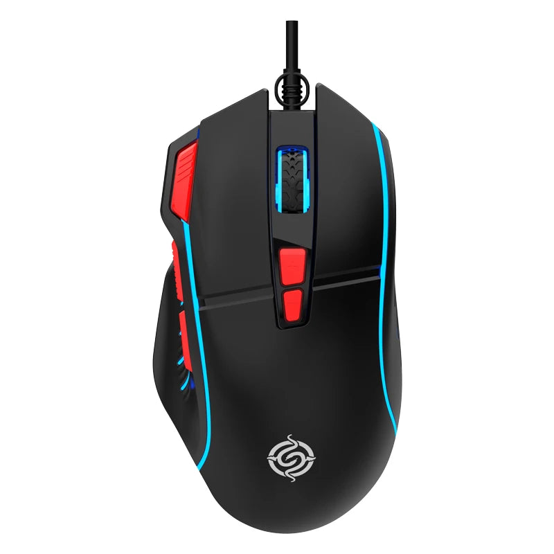 K-Snake Q6 Wired USB Gaming Mouse Desktop PC/Notebook Home Office Glow 8 Button Mouse 7200DPI Macro Programming