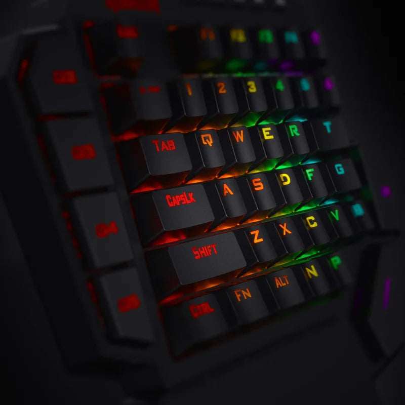Redragon K585 DITI One-Handed RGB Mechanical Gaming Keyboard,Wrist Rest 42 Keys Type-C Professional Gaming Keypad Hot-Swappable