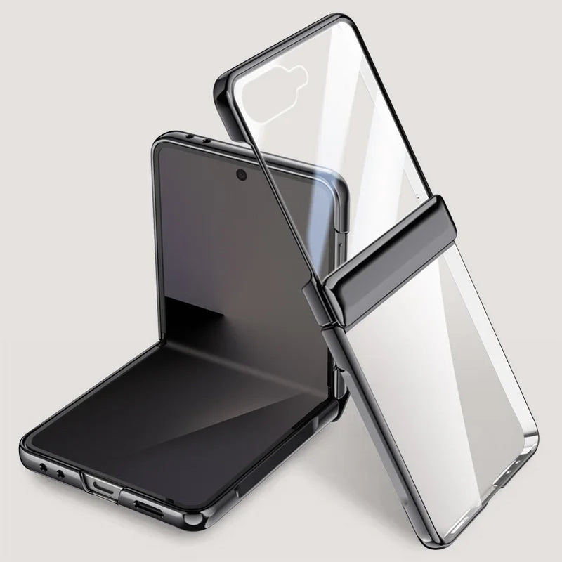 With Tempered Glass Protective Phone Case For Samsung Galaxy Z Flip7 flip 7 Spring Hinge All-inclusive Camera protect Cover