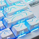 Contour 4.0 Side Engraved Keycap PBT Translucent 97 Key Gaming Mechanical Keyboard Key Cap White For Magnetic Switch F75 GMK87