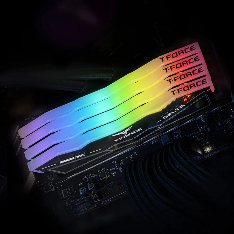TEAMGROUP T-Force Delta RGB DDR5 Ram 32GB (2x16GB) 6000MHz PC5-48000 CL30 Intel XMP 3.0 & AMD Expo Compatible Desktop Memory
