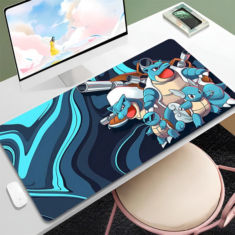 Art Wave Anime Mouse Pad Kawaii S-Squirtles Large Laptop Table Mat 800x300 Cartoon Mousepad Anti Slip Keyboard Gaming Pad Carpet