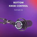 USB Condenser Microphone RGB Esports Game Call Recording Condenser Mic with Metal Boom Stand Desktop Mic for Studio Recording