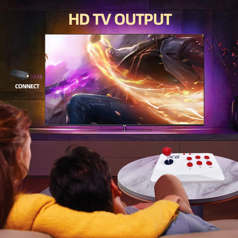 VILCORN M8 Game Stick 4K Arcade Video Game Console for MAME PS1 9 Emulator with Double Arcade Joysitck 41000 Games Retro Machine