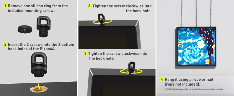 Divoom Pixoo 64 WiFi Pixel Art Display WiFi Cloud Digital Frame with APP Control,64 X 64 LED Panel  for Gaming Room Decoration