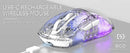 ATTACK SHARK X2Pro Wireless Gaming Mouse with RGB Charging Dock,Tri-Mode Mute Mouse RGB Backlit,Transparent Shell,PixArt 3212