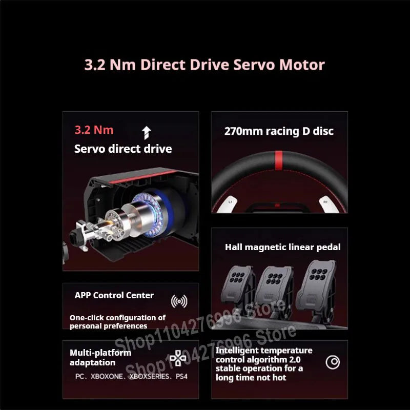 PXN V10 PRO Direct Drive Racing Simulator Game Steering Wheel Euro Truck 2 For PC/Xbox/PS