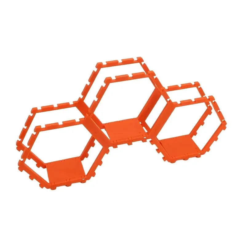 Hexagon Display Shelf for Action Figures Collectibles Multi-Color Home Decor Organizer | Stackable Modern Geometric Storage