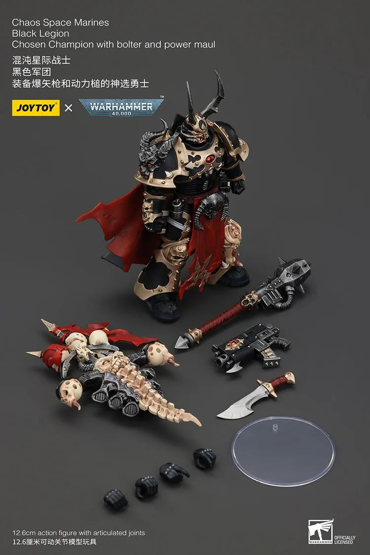 JOYTOY Warhammer 40K Chaos Space Marines Black Legion Chosen Action Figures Doll Collection Decoration Gift Original Model