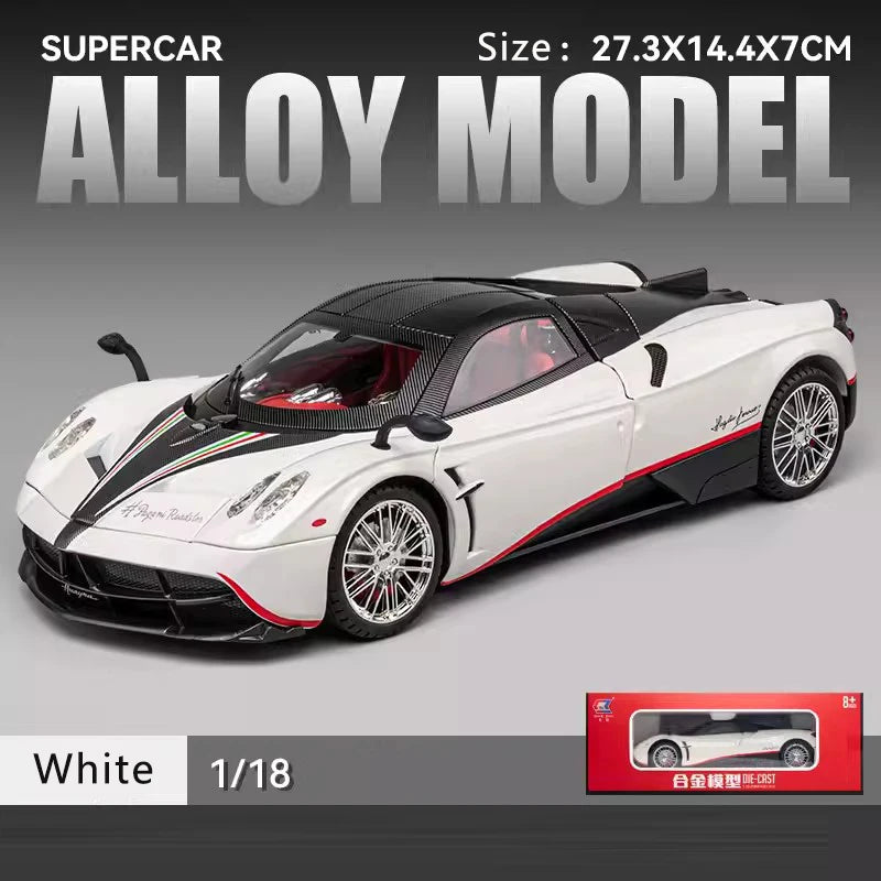 1:18 Pagani Fengshen Alloy Car Model Simulation Sound And Light Return Toy Car Metal Sports Car Boy Collection Ornaments Gift