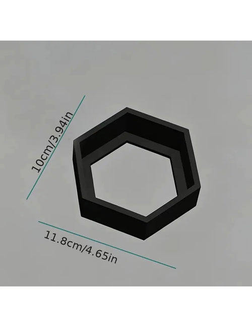 3PCS Hexagonal Suspended Storage Rack Nordic Wall Hanging Rack Living Room Entrance Creative Geometric Storage Decoration Rack