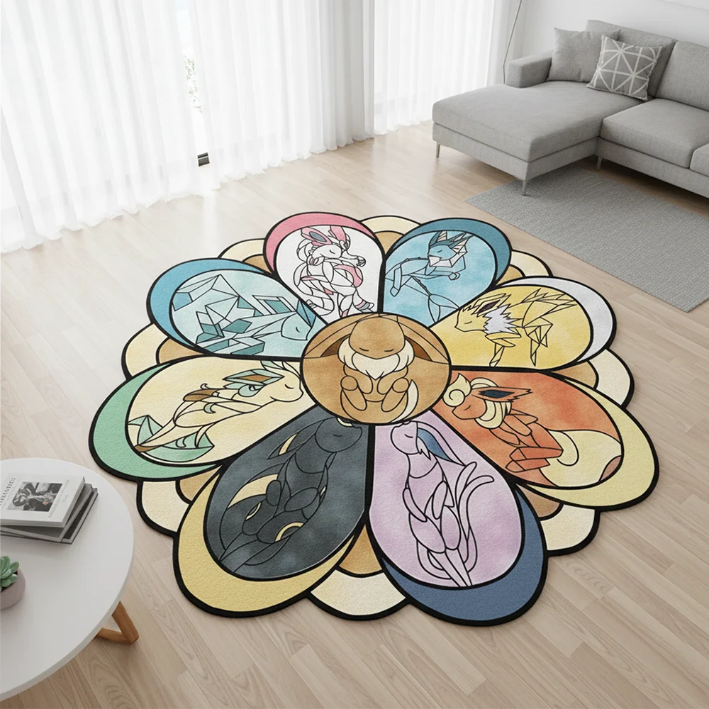 Area Rug  Anime Pikachu Charizard Squirtle Bulbasaur Gengar Mewtwo Pokémon Super Cool Handmade Printed Carpet for Home Decor