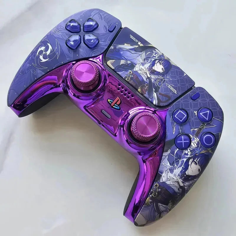 Genshin Impact PS5 Controller Raiden Shogun Replacement Shell DualSense Beelzebul Replacement Case DIY Accessories