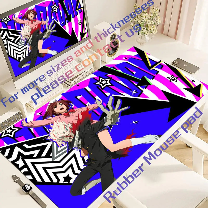 Dandadan Ayase Momo Okarun Takakura Ken Mouse pad Table Mat Gaming XXL Anime Dan da dan Mousepad Keyboard Carpet Desktop Mat