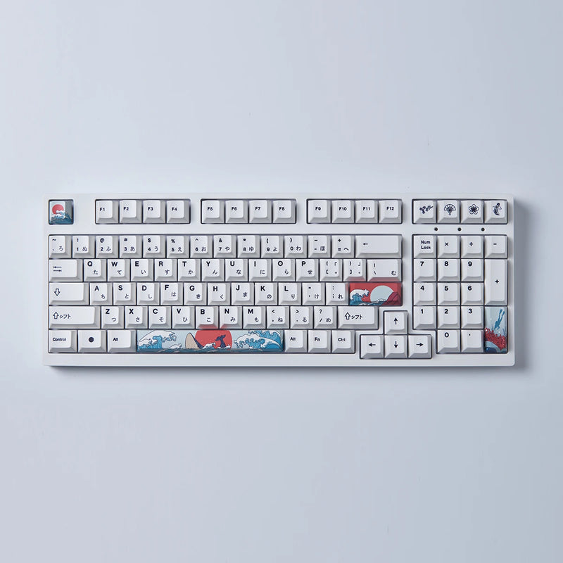 Coral Sea Keycap 4PCS Keycaps Cherry Profile Dye-Sub PBT keycaps Space Bar 6.25U ESC Enter Custom Keycap For Mechanical Keyboard