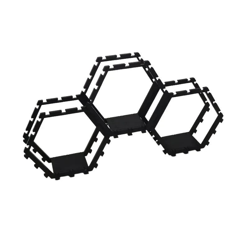 Hexagon Display Shelf for Action Figures Collectibles Multi-Color Home Decor Organizer | Stackable Modern Geometric Storage