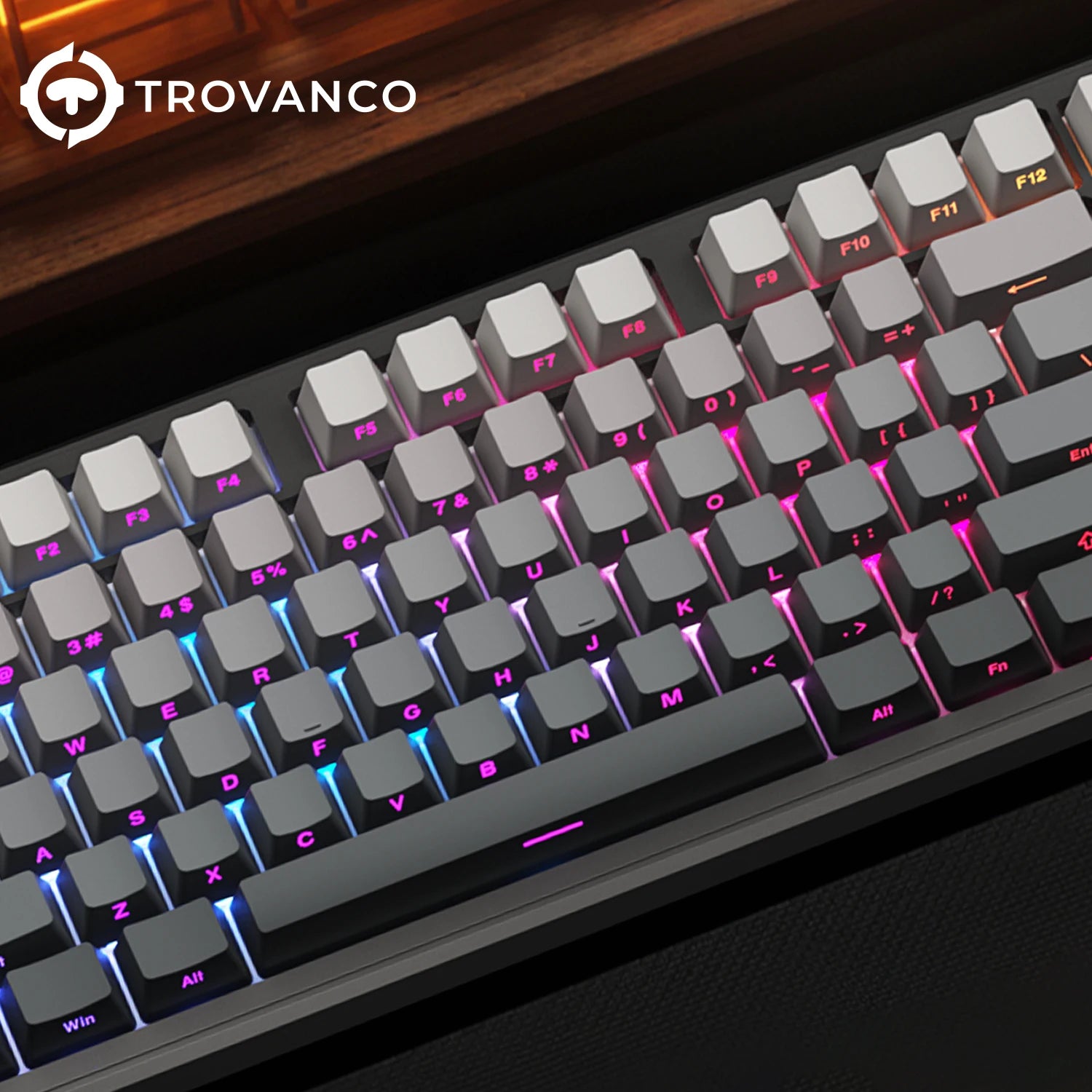 130 keys Gradient Keycaps Side Printed  PBT Double Shot OEM Profile for MX Switches Gaming Keyboard key caps