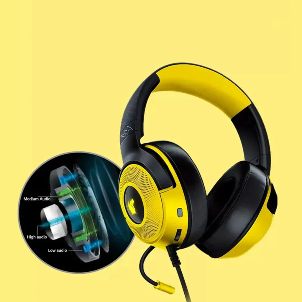 Razer Kraken V3 X Pokemon Pikachu Headset Custom Pikachu lighting effects