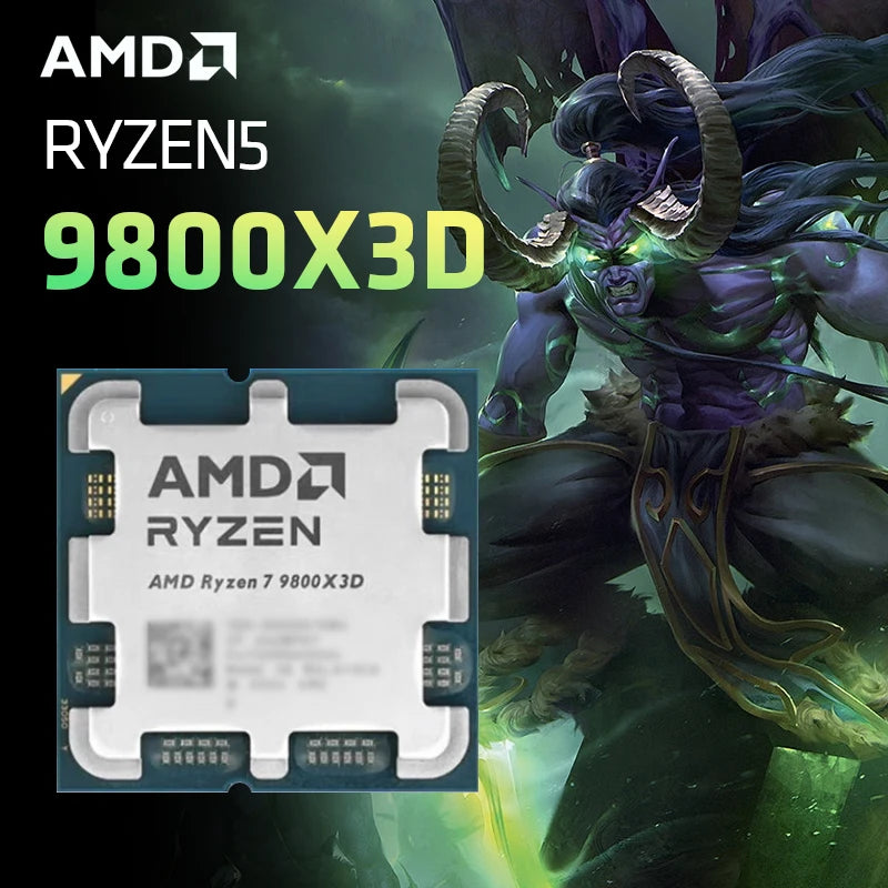 AMD Ryzen 7 9800X3D 4.7GHz 8 Cores 16 Threads L3=96M Processor 120W R7 9800X3D Socket AM5 New 4NM DDR5