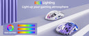A2 Transparent Wireless Gaming Mouse, BT 5.0/2.4G PC Rechargeable RGB Mice with Digital Screen,PixArt 3212, 5 Adjustable DPI