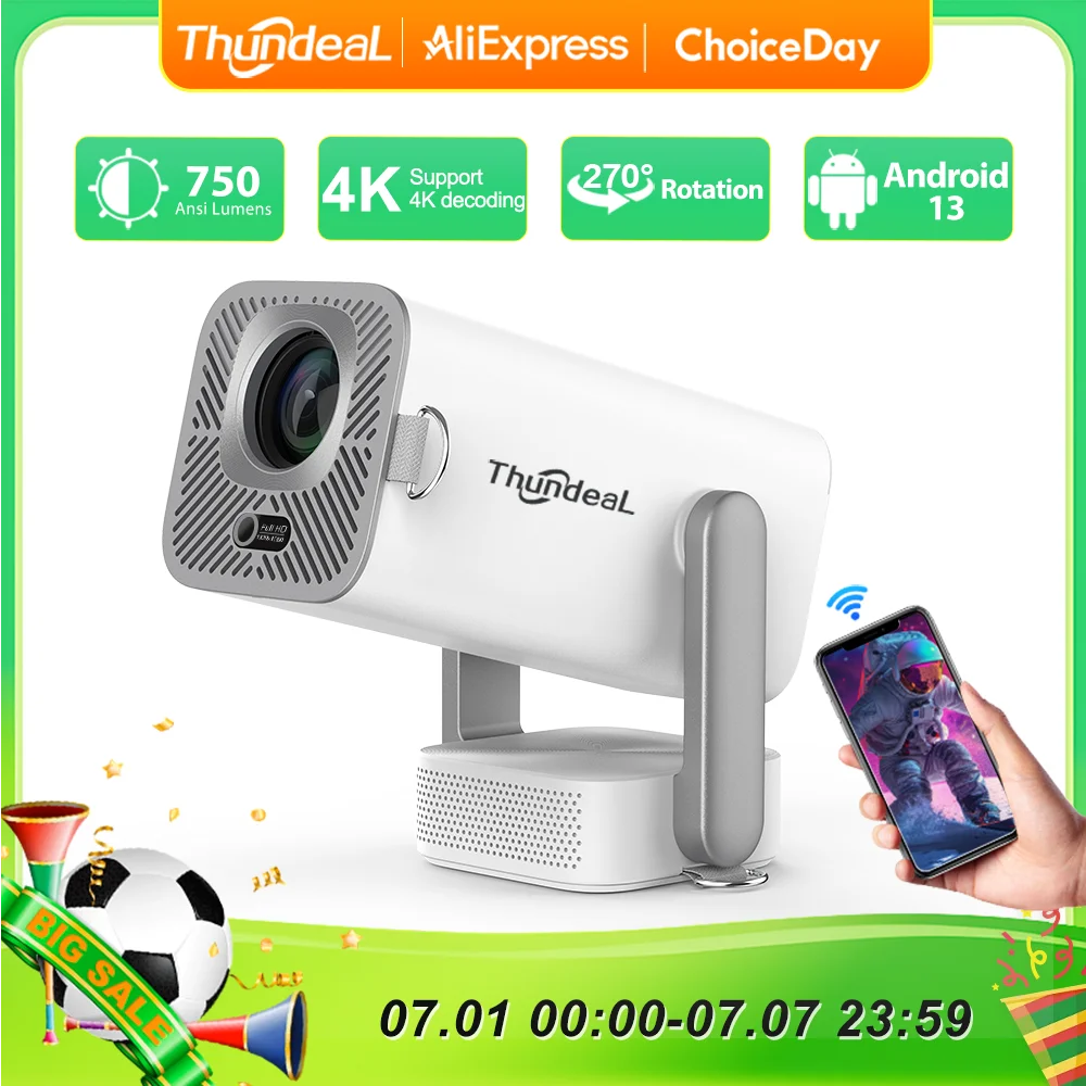 ThundeaL Full HD Projector TD80 Pro 1080P 2K 4K TD80Pro TD80W Upgrade WIFI Android Mini Beam Projector 3D LED Video Home Theater