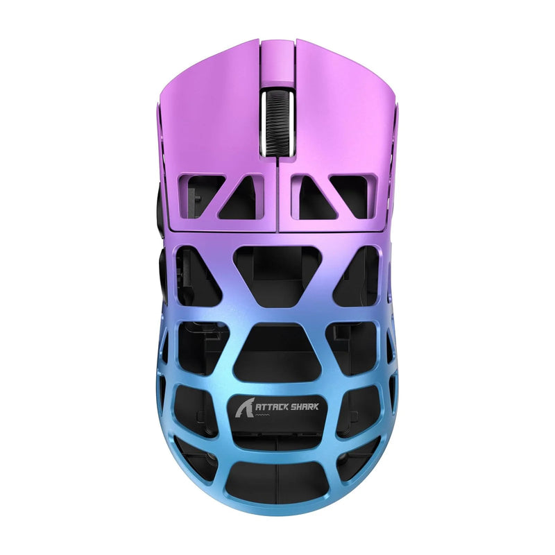 Attack Shark R3 Wireless Gaming Mouse,PAW3395 Up to 26K DPI 8KHz Return Rate,Magnesium Alloy 46G Ultralight Hollowed Design, Tri