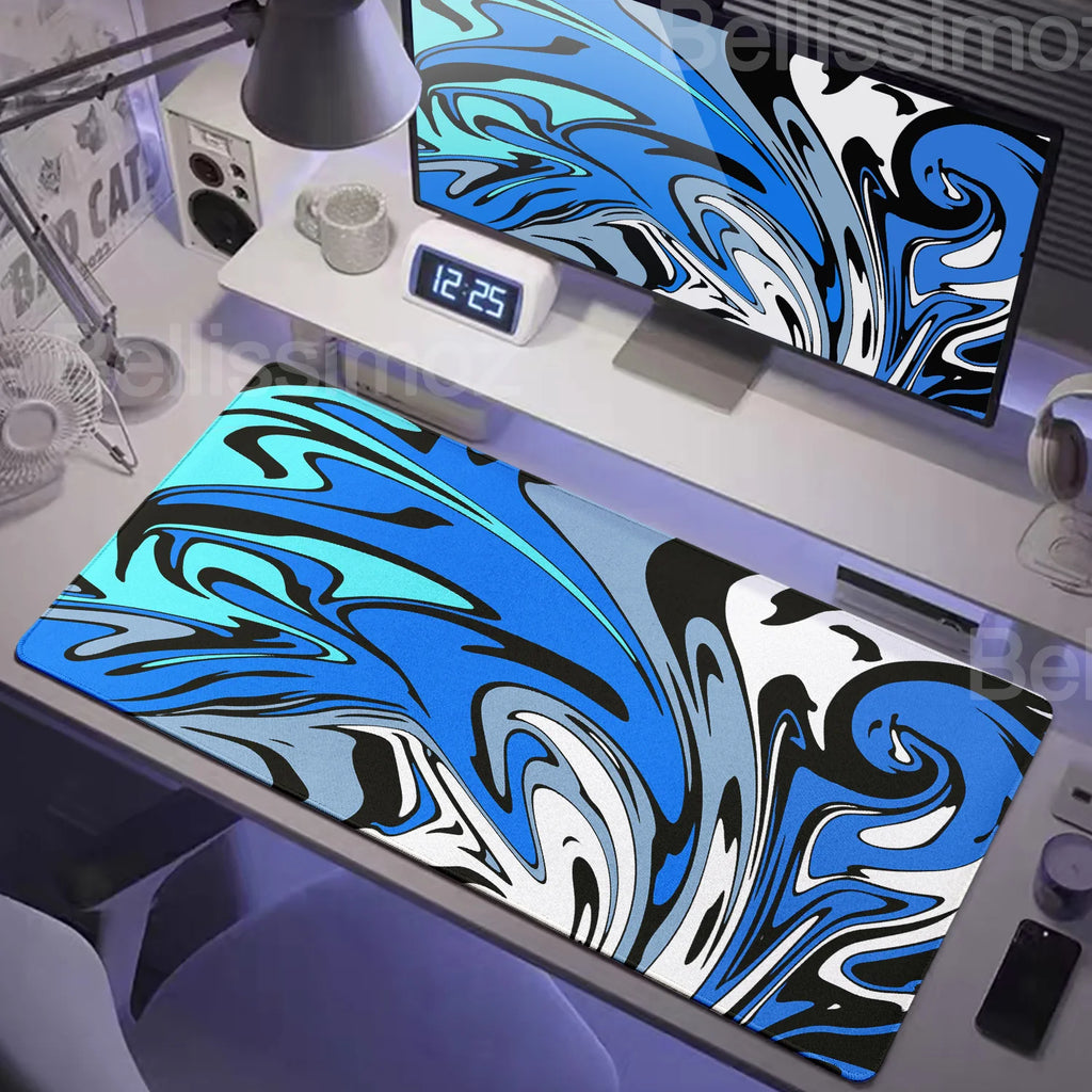 Strata Liquid Mousepad Large Gaming Keyboard Extended Pads Purple and Black Mouse Mat Topographic Mouse Pad PC cabinet Deskmat