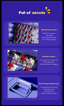 Ajazz AK870MC Wired Mechanical Gaming Keyboard 75% Layout Hot Swap Keyboards 87 Keys Red Brown Switch for Laptop Desktop PC